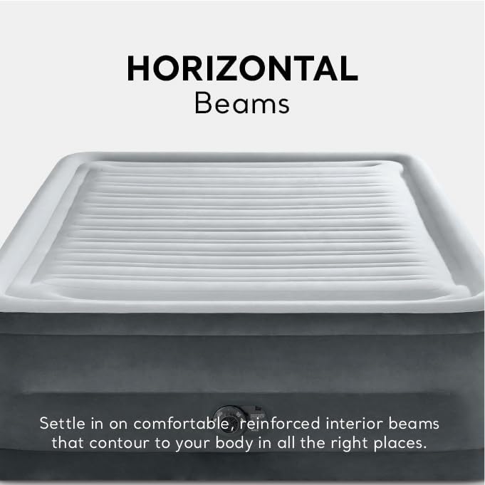 22in Queen Dura-Beam Comfort Plush High-Rise Inflatable Air Mattress