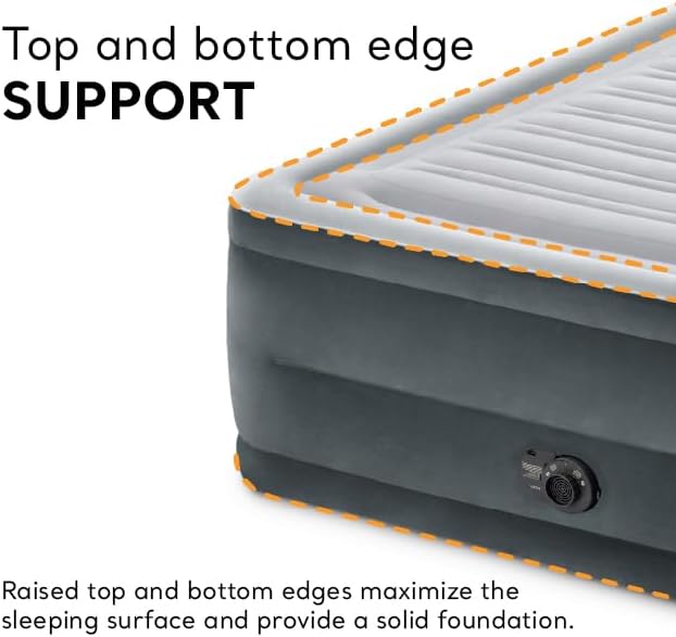 22in Queen Dura-Beam Comfort Plush High-Rise Inflatable Air Mattress