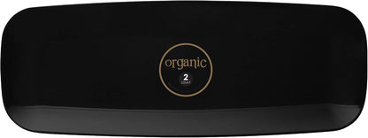 Plasticpro Plastic Serving Trays – Round Serving Platters with Gold Rim 14X14 Disposable Party DishPack of 2