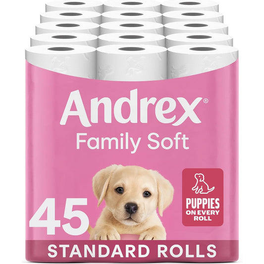 Andrex Family Soft Toilet Tissue 45 Rolls