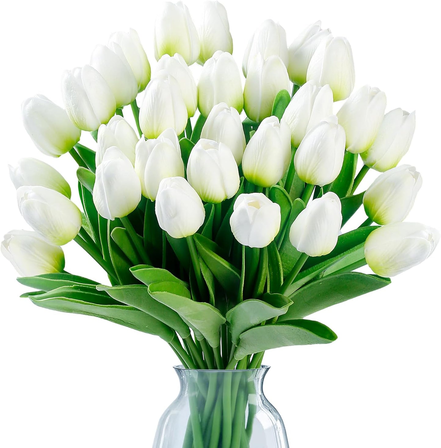 Sggvecsy 15 Pcs Fake Tulips Artificial Flowers Real Touch PU Faux Flowers Tulip Stems for Wedding Spring Bouquet Floral Arrangement Party Home Office Decorations for Mother’s Day (Multi Colors)