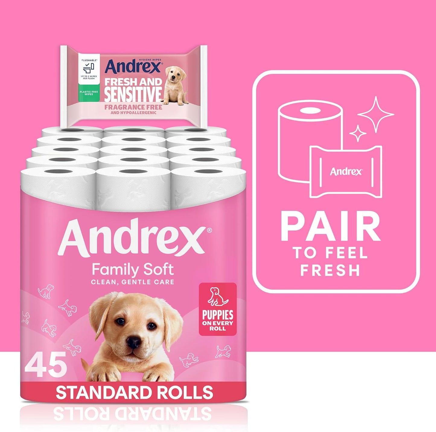 Andrex Family Soft Toilet Tissue 45 Rolls