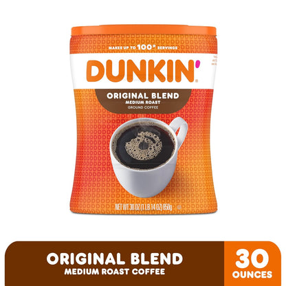 Dunkin’ Original Blend Medium Roast Ground Coffee, 30 Ounce