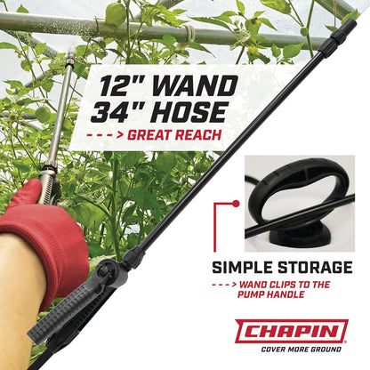 Chapin 20004 Pump Sprayer, 1-Gallon SureSpray Translucent Tank