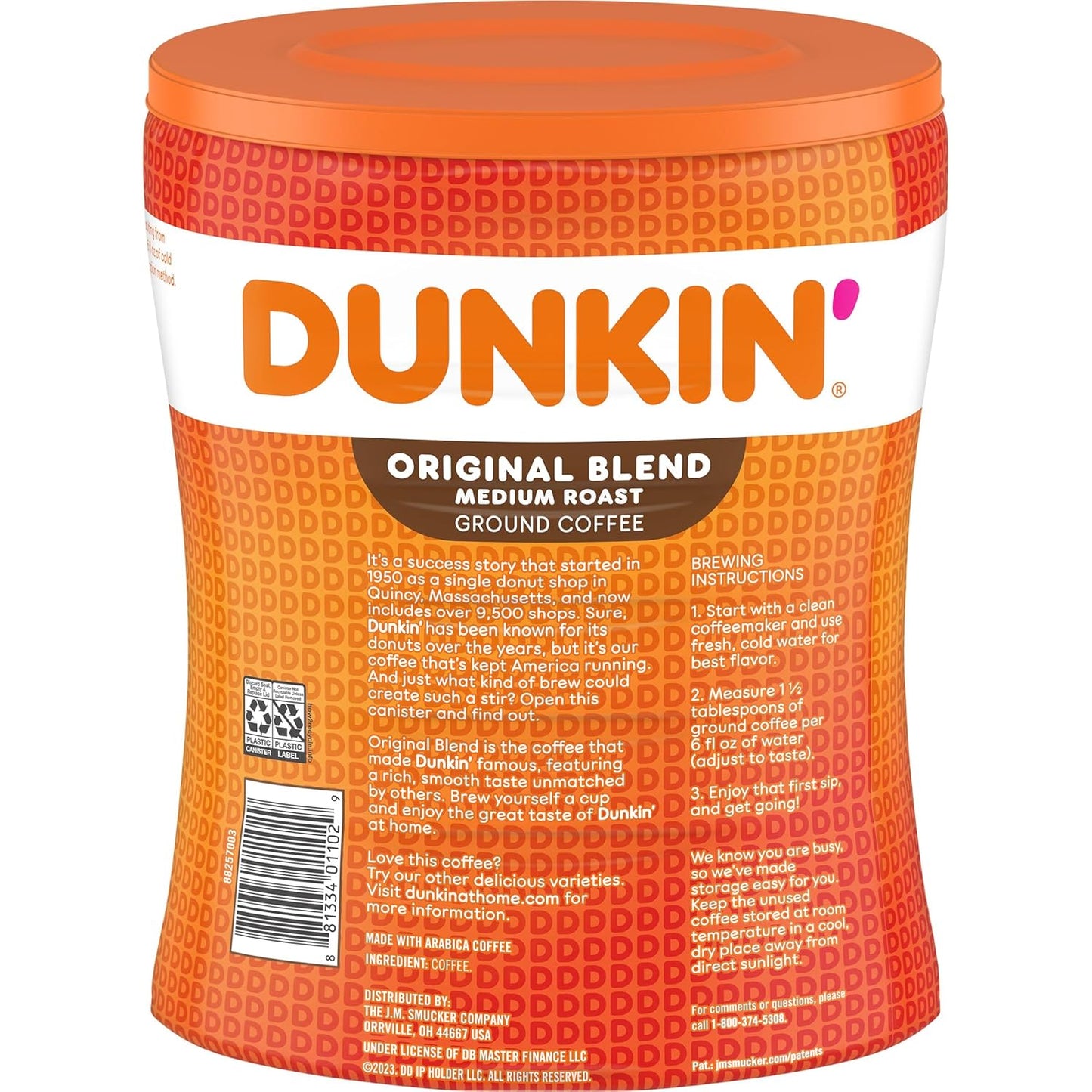 Dunkin’ Original Blend Medium Roast Ground Coffee, 30 Ounce
