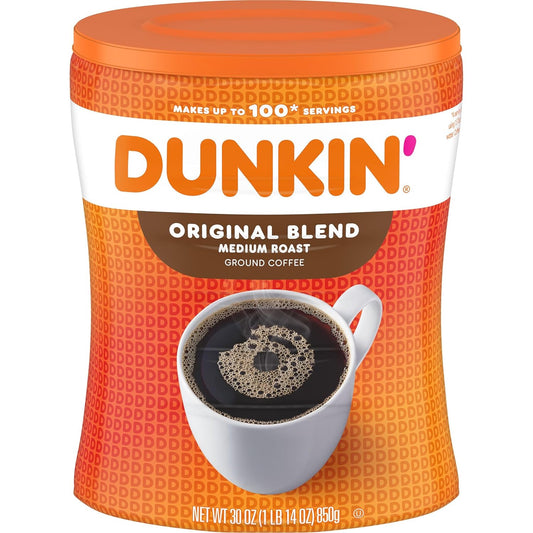 Dunkin’ Original Blend Medium Roast Ground Coffee, 30 Ounce