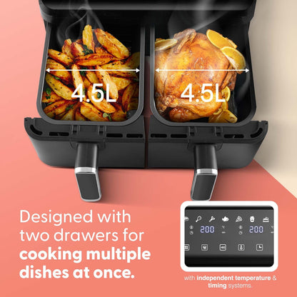 Keplin 9L Dual Zone Air Fryer – 8in1 Cooking Functions