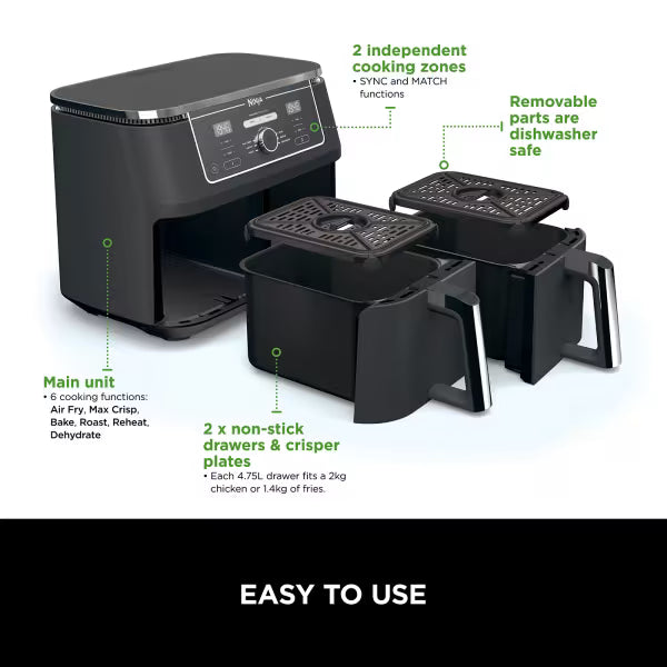 Ninja Foodi MAX Dual Zone Air Fryer AF400UK
