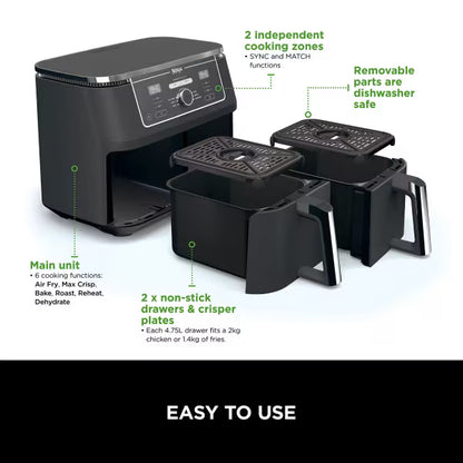 Ninja Foodi MAX Dual Zone Air Fryer AF400UK